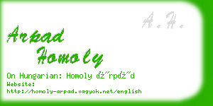 arpad homoly business card